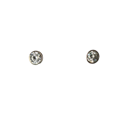 Silver-Plated Zirconia Earrings
