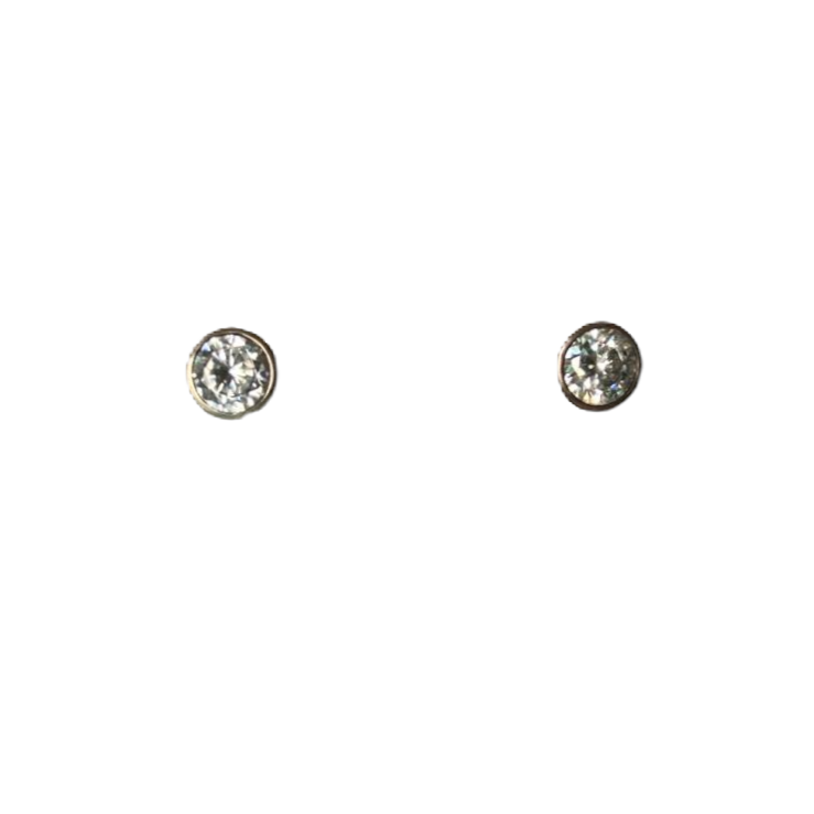 Silver-Plated Zirconia Earrings